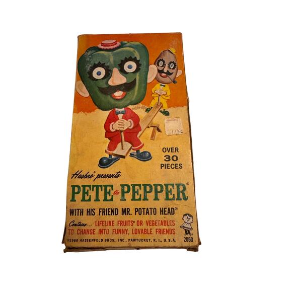 Vintage 1960s Pete the Pepper Mr Potato Head Set w/Original Box - Picture 1 of 5